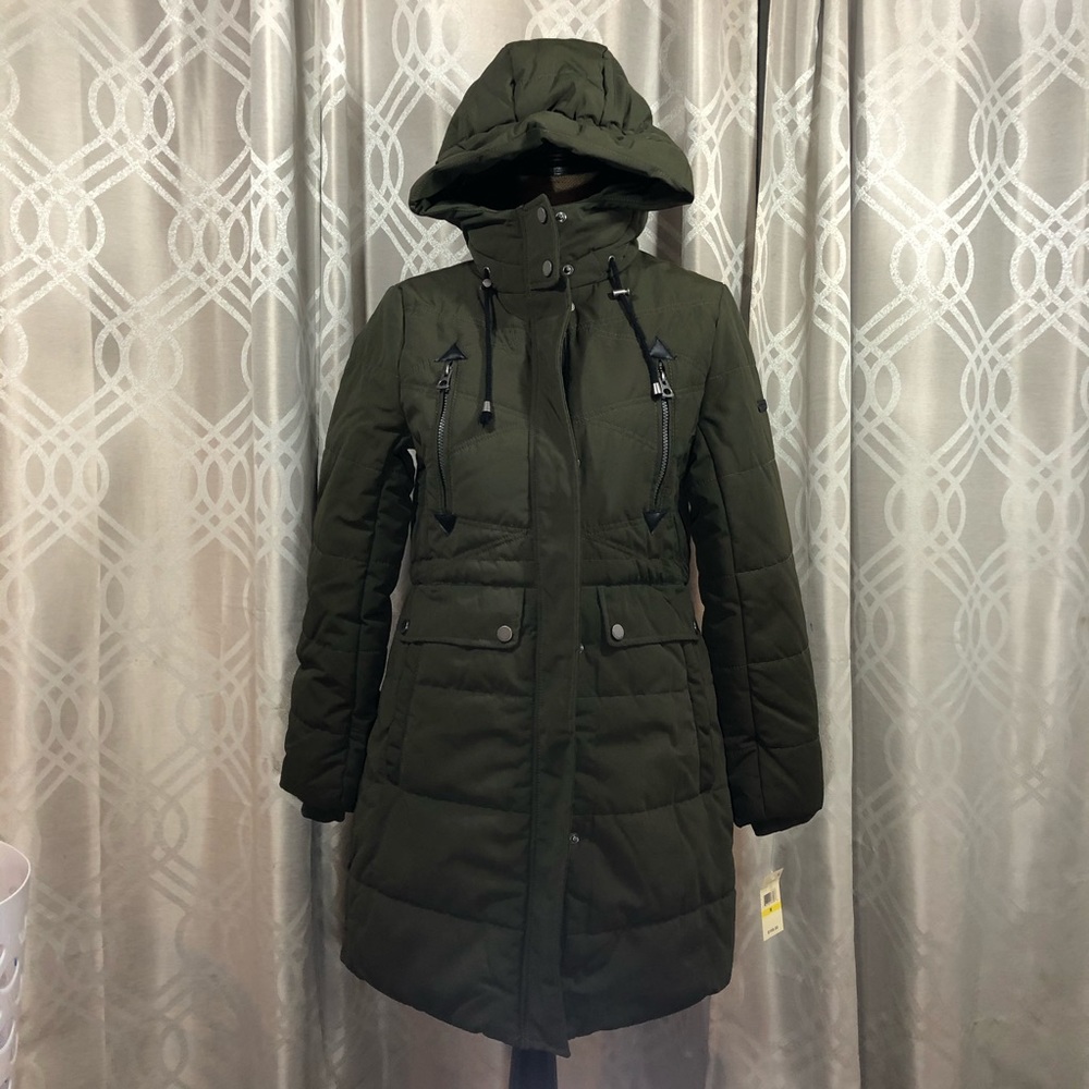 Lucky brand army green parka coat